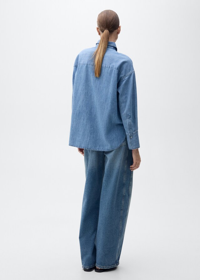 Mango Oversize-Denimhemd Fabrik Onlineshop