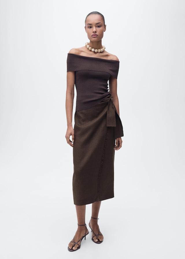 Mango Sarong-Rock aus Leinen Cyber Monday