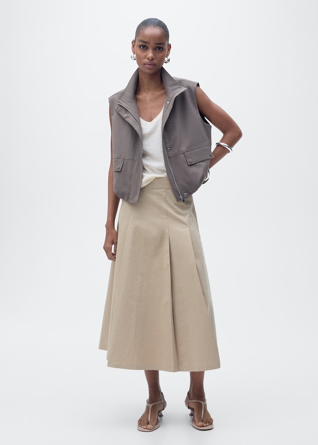 Mango Trägertop aus Leinen Online Outlet