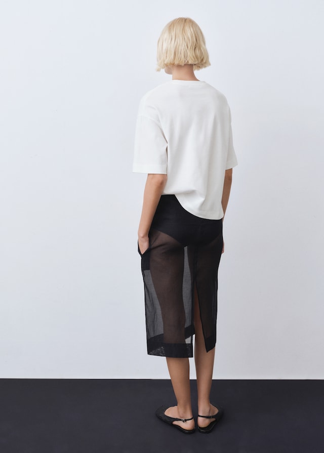 Mango Oversize Baumwoll-T-Shirt Saisonale Angebote