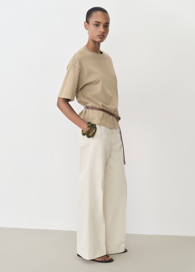 Mango Oversize Baumwoll-T-Shirt Kauf eins, bekomm eins gratis