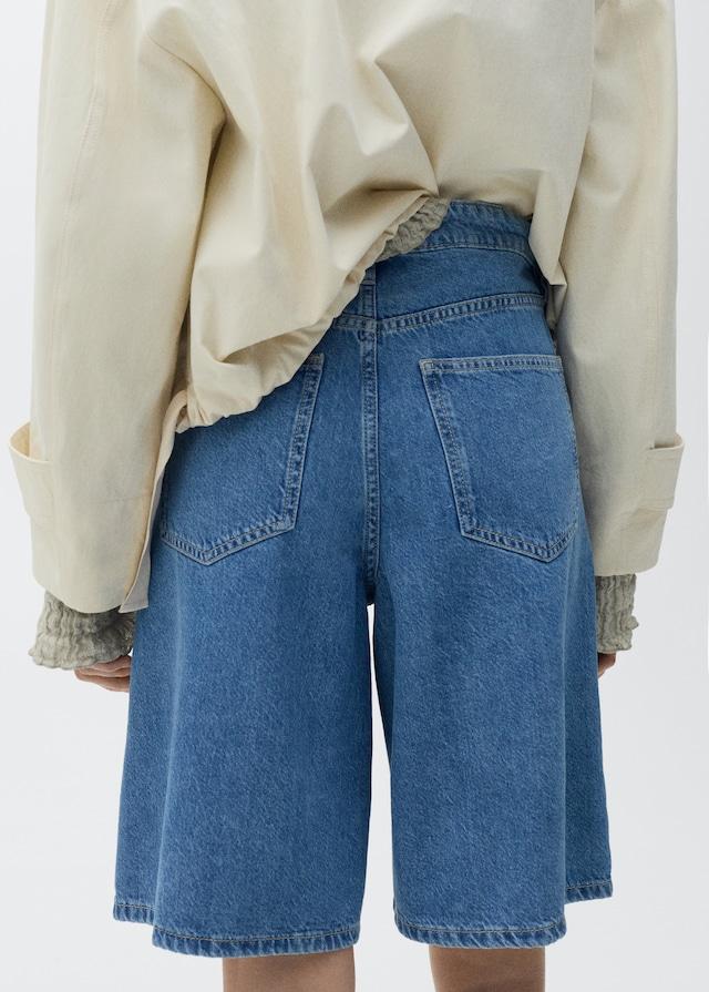 Mango Wideleg-Bermudashorts mit Bundfalten Letzte 3 Tage