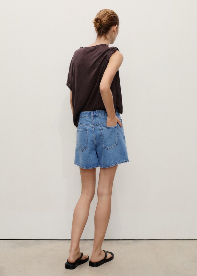 Mango Jeans-Shorts mit hoher Taille Neueste Stile