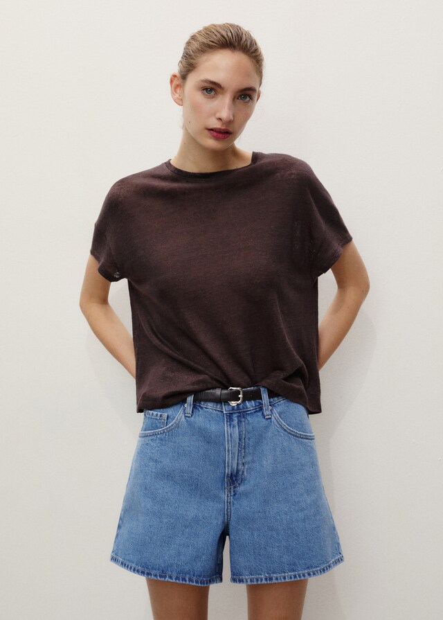 Mango Jeans-Shorts mit hoher Taille Neueste Stile