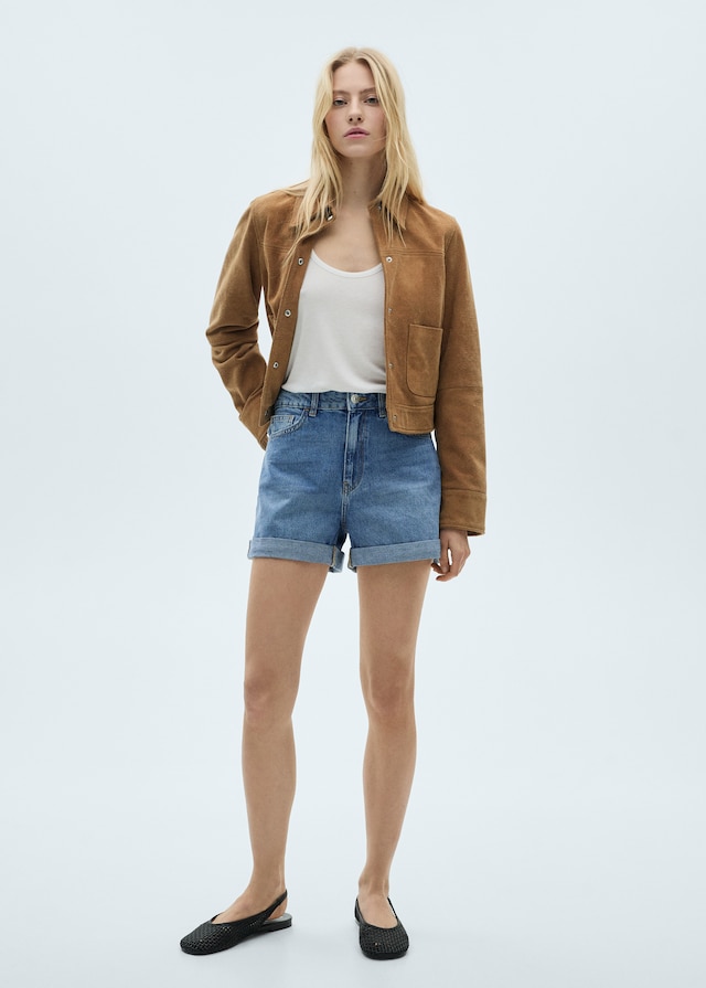 Mango Mom Fit-Jeans-Shorts Letzte 2 Tage