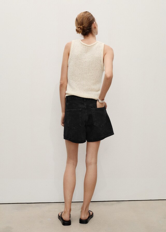 Mango Jeans-Shorts mit hoher Taille Letzter Tag