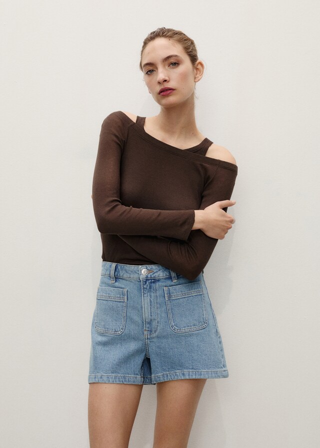 Mango Jeans-Shorts mit Taschen Bis zu 50% Rabatt