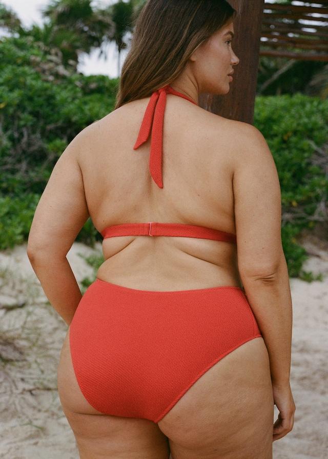 Mango Bikini-Top mit Textur und dekorativem Ring Nur für heute