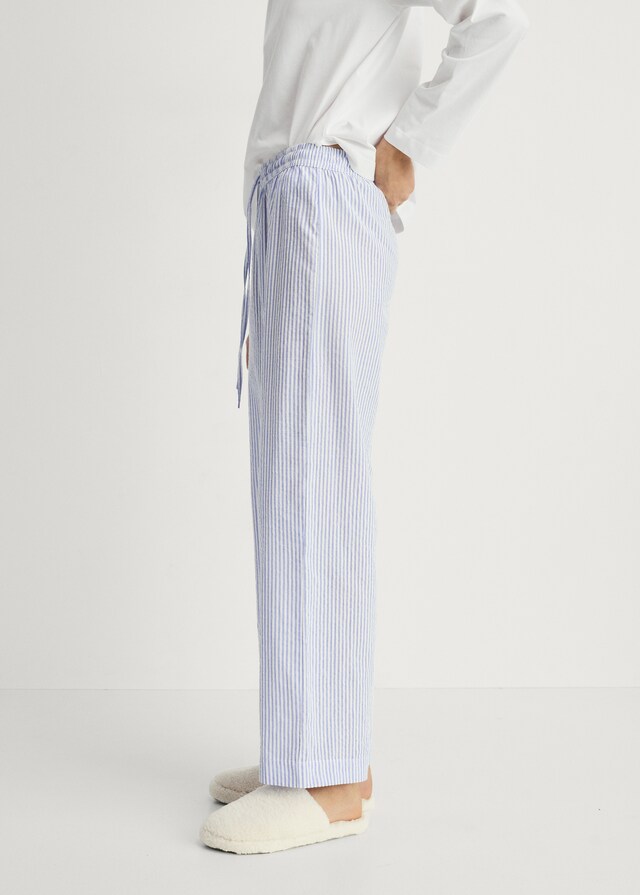 Mango Zweiteiliger Pyjama mit Streifen aus Seersucker Super Rabatt