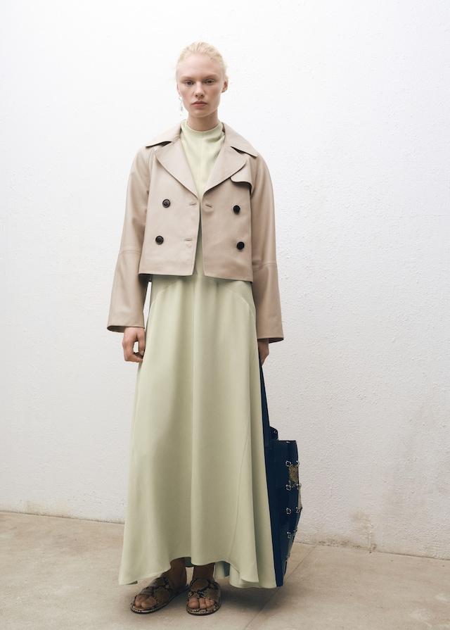 Mango Kurzer Leder-Trenchcoat zollfrei