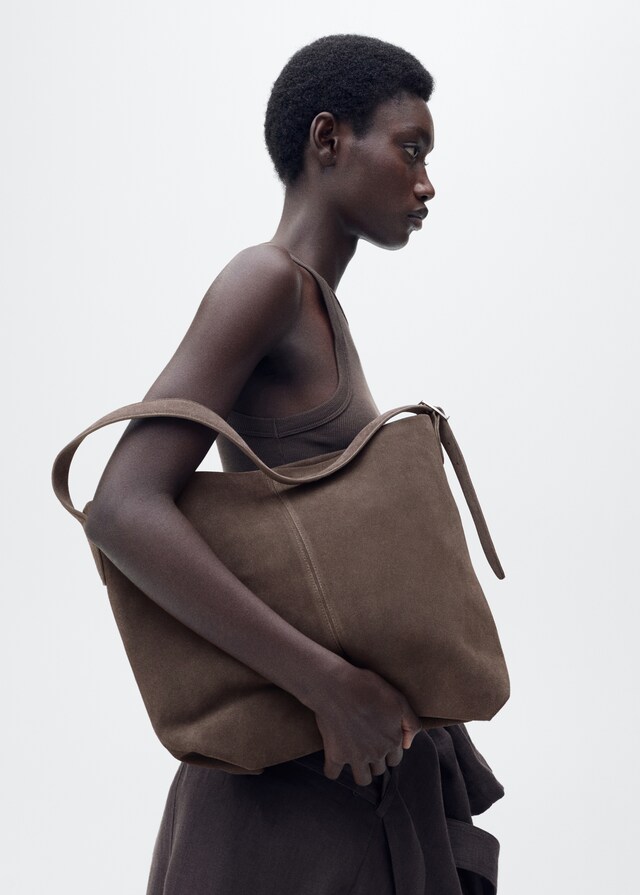 Mango Shopper-Bag aus Rauleder Outlet