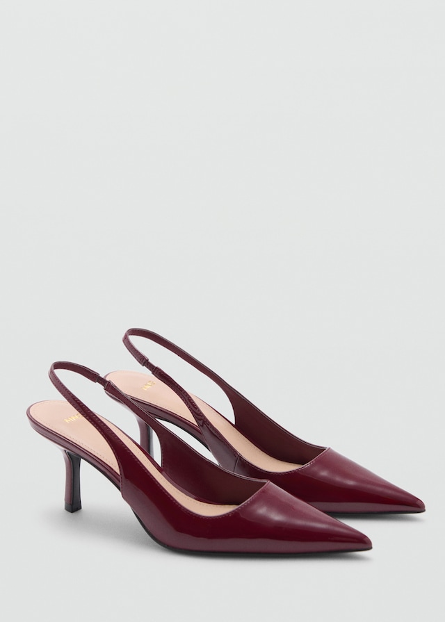 Mango Spitz zulaufender Schuh mit Lackleder-Effekt Schlussverkauf