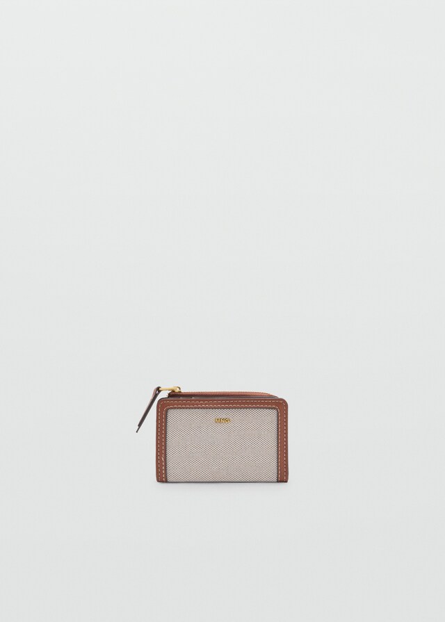 Mango Brieftasche mit Klappe aus kontrastierendem Canvas Weihnachtsangebot