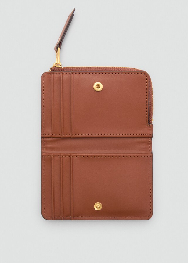 Mango Brieftasche mit Klappe aus kontrastierendem Canvas Weihnachtsangebot