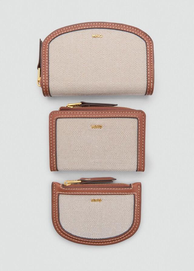 Mango Brieftasche mit Klappe aus kontrastierendem Canvas Weihnachtsangebot