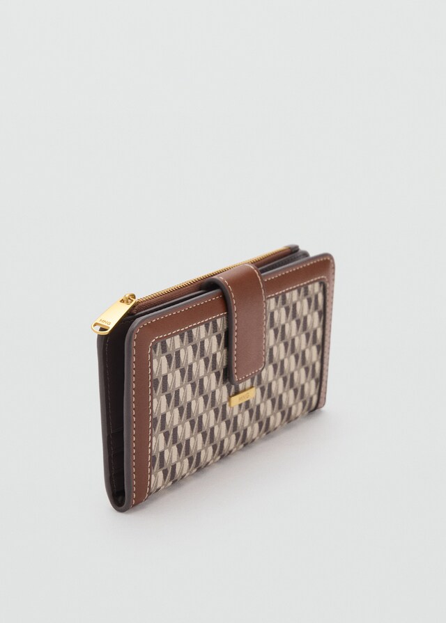 Mango Brieftasche mit Logo-Print Vatertagsangebot