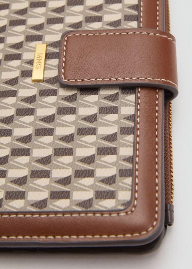 Mango Brieftasche mit Logo-Print Vatertagsangebot