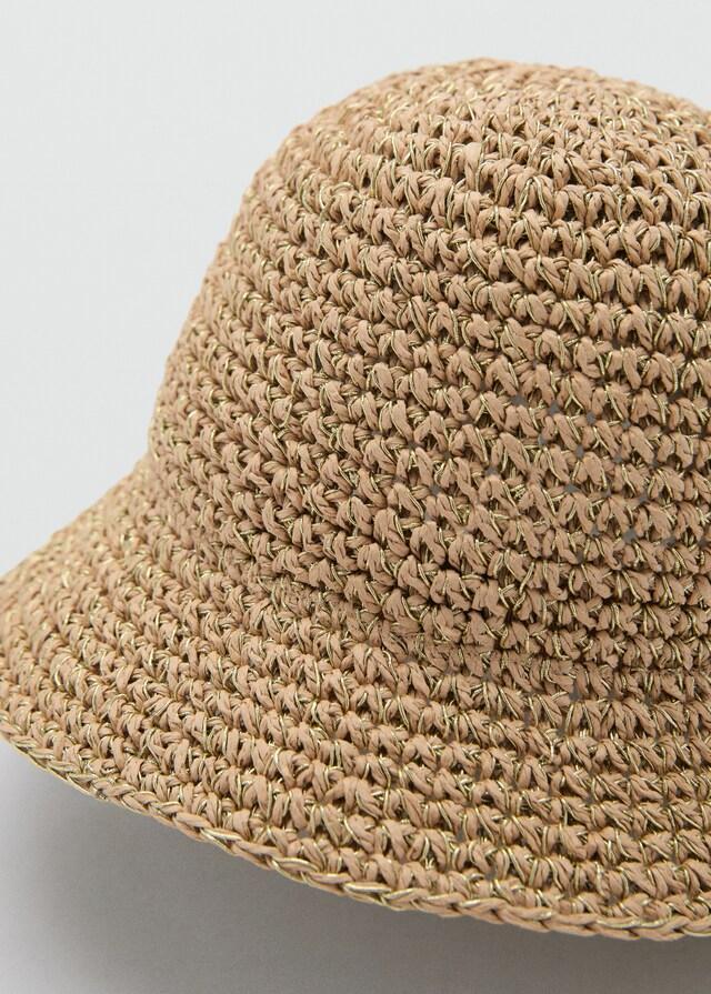 Mango Bucket Hat aus Stroh Sonderangebote