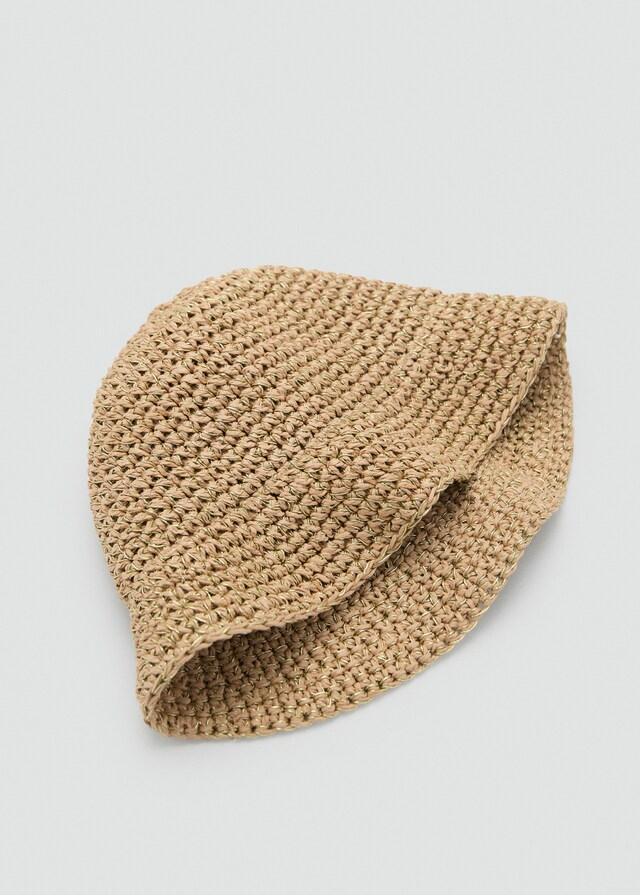 Mango Bucket Hat aus Stroh Sonderangebote