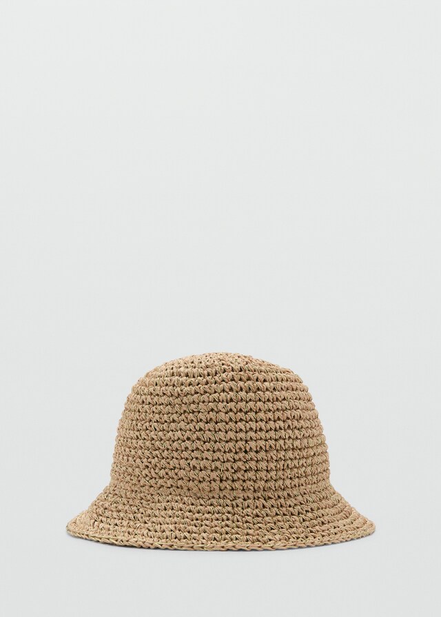 Mango Bucket Hat aus Stroh Sonderangebote