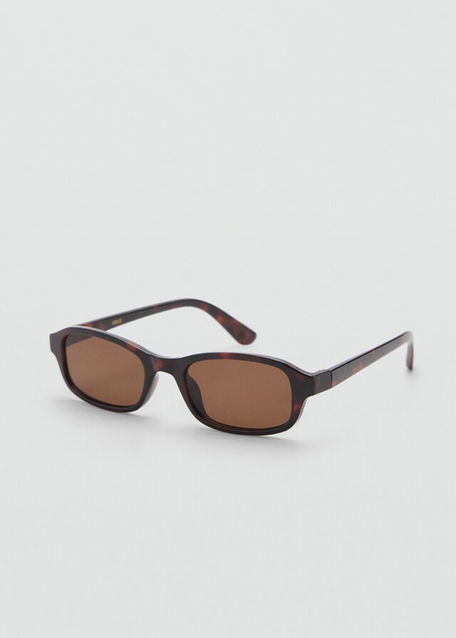 Mango Sonnenbrille mit rechteckigem Brillengestell Kostenlose Rückgabe