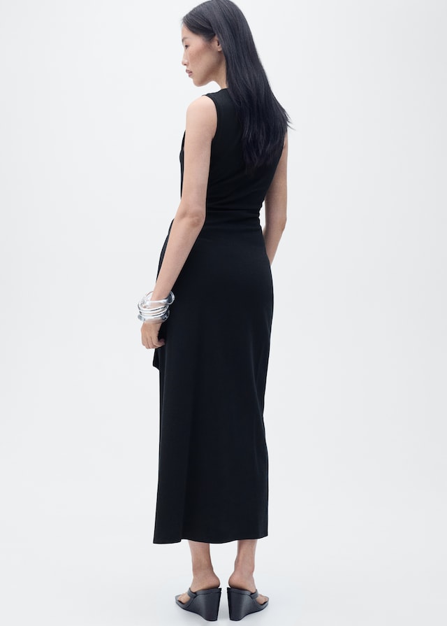 Mango Midikleid aus Baumwolle mit Knotendetail Speichern exportieren