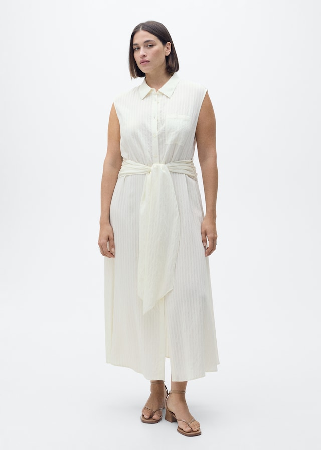 Mango Hemdkleid mit Taillenband zollfrei