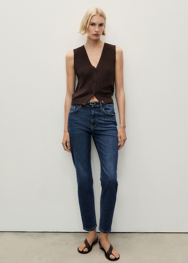 Mango Comfort-Jeans mit hohem Bund Newmom im Angebot