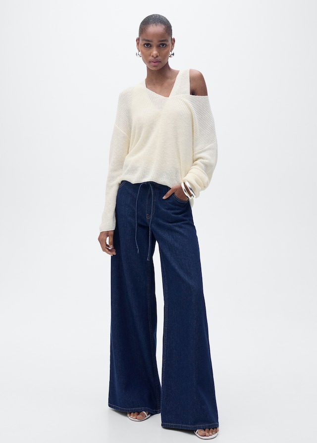 Mango Strickpullover mit V-Ausschnitt Sonderangebot