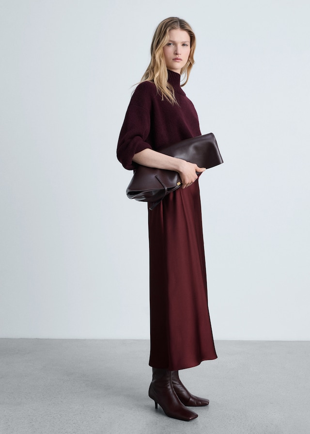 Mango Midirock mit Satin-Effekt Saisonschlussverkauf