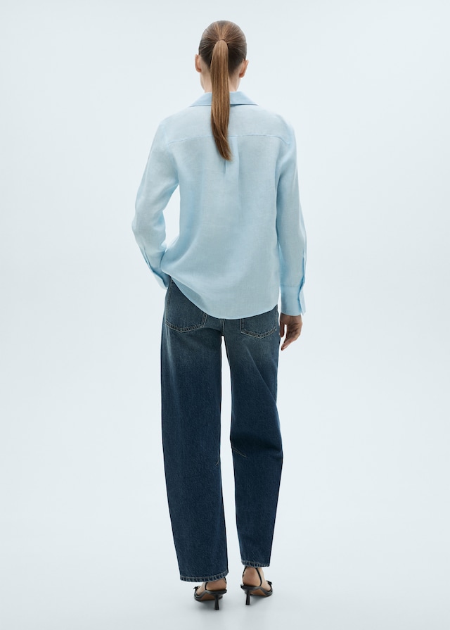 Mango Regular Fit-Leinenhemd Heißer Verkauf