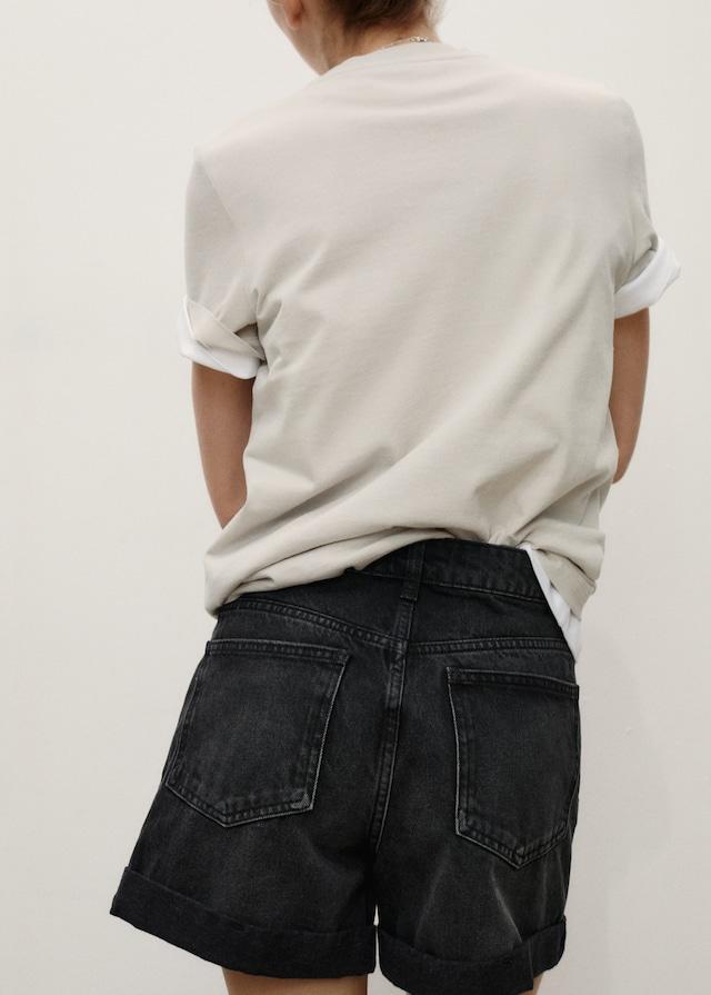 Mango Shorts mit hohem Bund und umgeschlagenem Saum Letzte 3 Tage