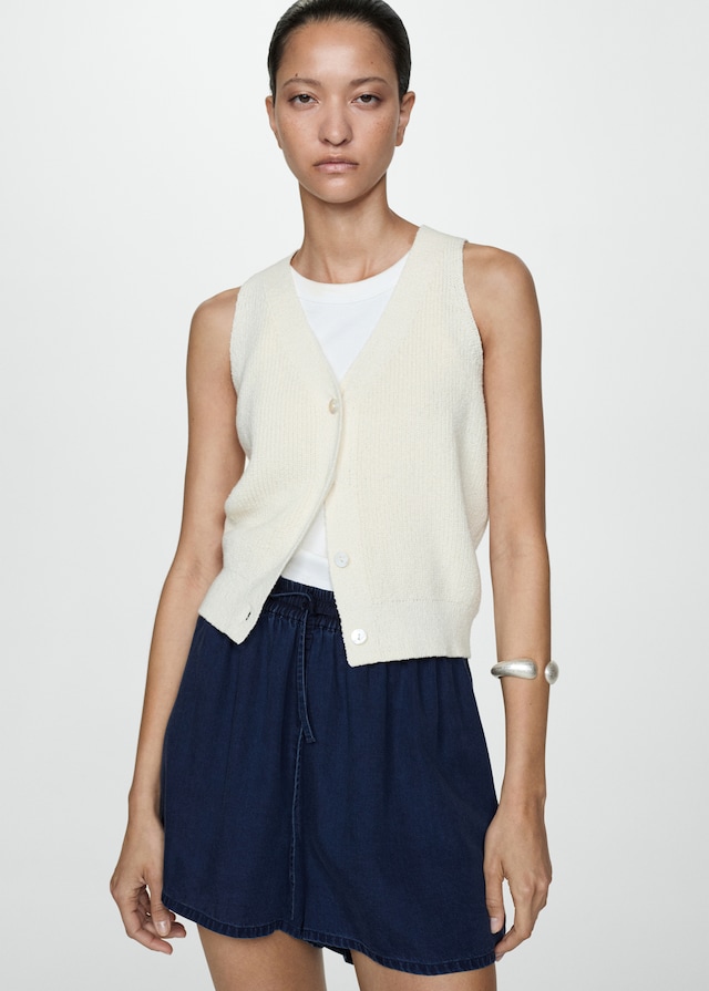Mango Lyocell-Shorts mit Stretchbund Neueste Stile