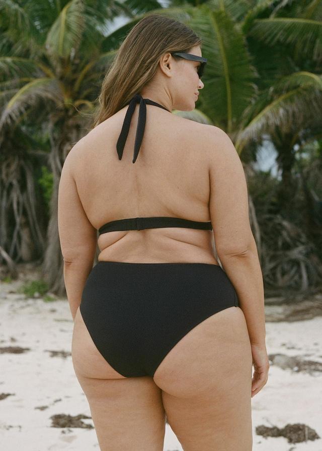 Mango Bikini-Slip mit hoher Taille aus Ripp Zeitbegrenzte Promotion