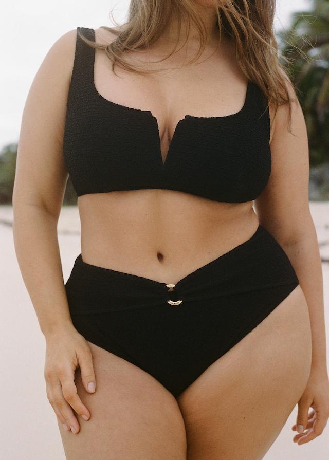 Mango Hochtaillierter Bikini-Slip mit Frottee-Effekt Bis zu 65% Rabatt