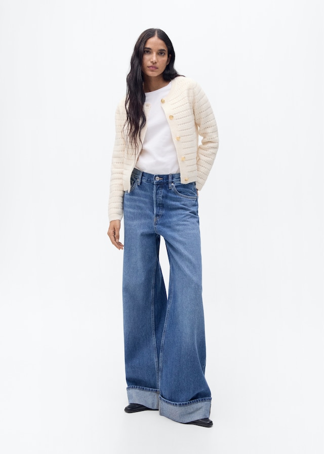 Mango Strickjacke mit Ajour-Details Riesige Rabatte