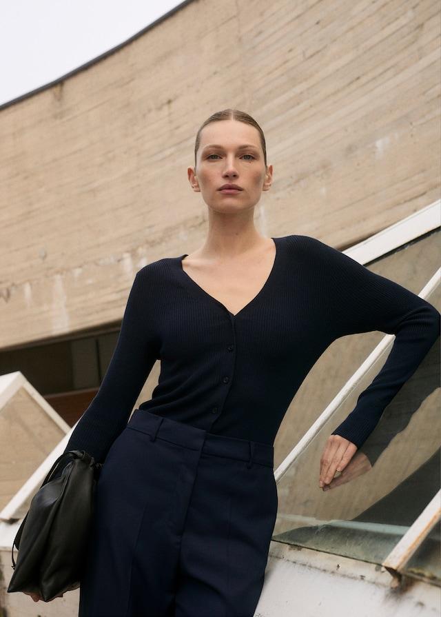Mango Jumpsuit mit Kontrastoberteil Kostenloser Versand international