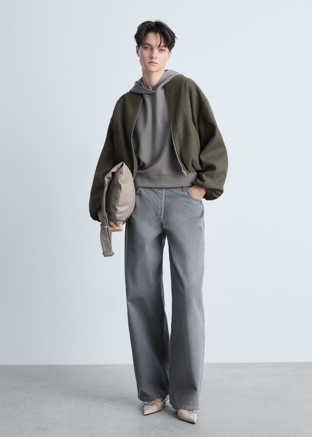 Mango Bomberjacke mit gerafften Details Online