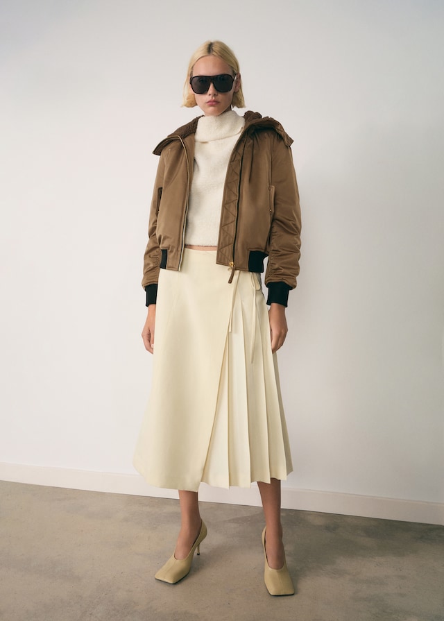 Mango Bomberjacke mit Shearling-Innenfutter Auslauf