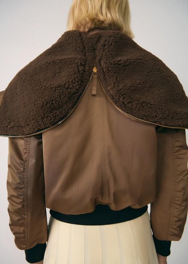 Mango Bomberjacke mit Shearling-Innenfutter Auslauf
