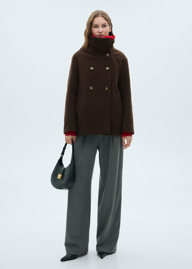 Mango Kurzer Mantel aus Schurwolle Black Friday