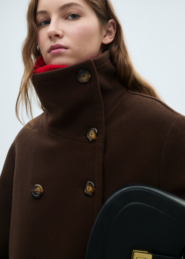 Mango Kurzer Mantel aus Schurwolle Black Friday