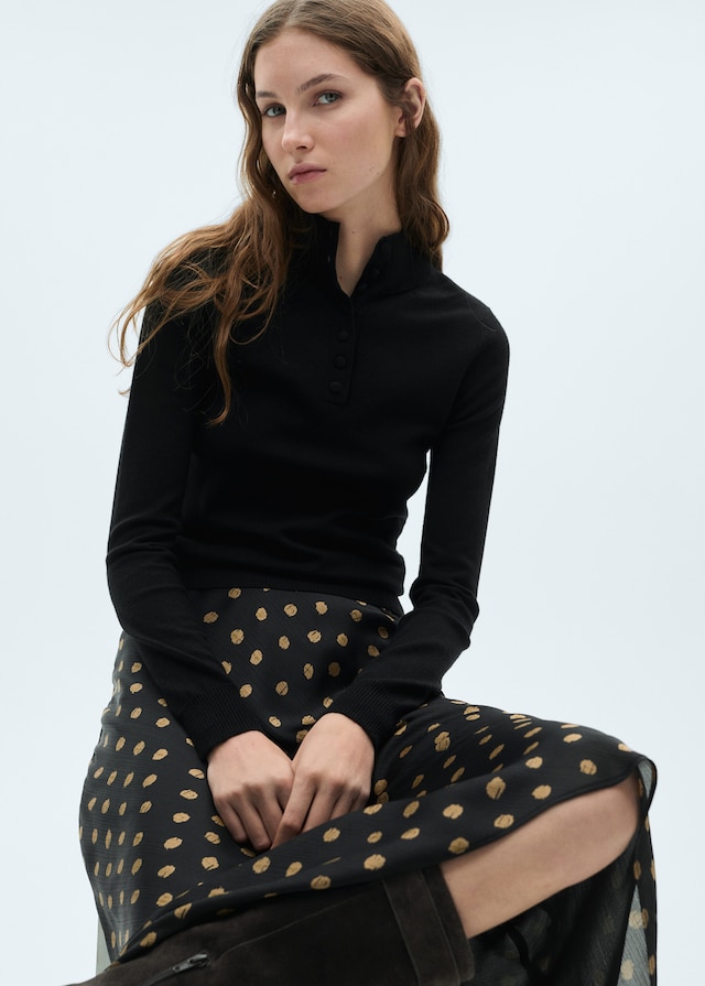 Mango Midi-Rock mit Polka Dots Weihnachtsangebot