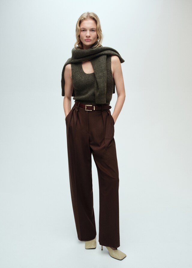 Mango Crop-Stricktop Top Angebot