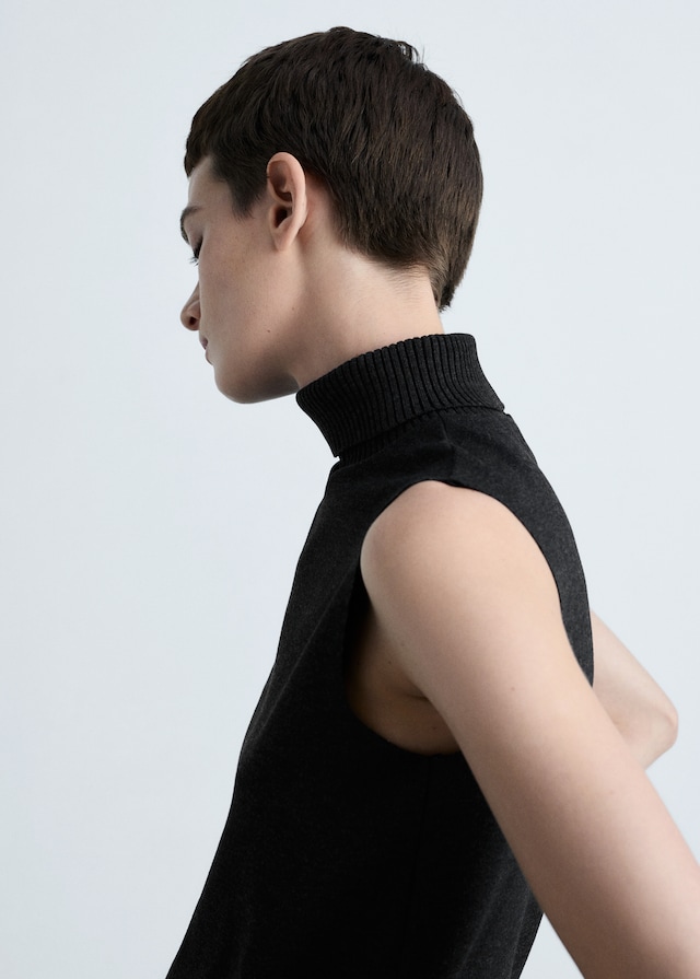 Mango Stricktop mit Rollkragen Online Outlet