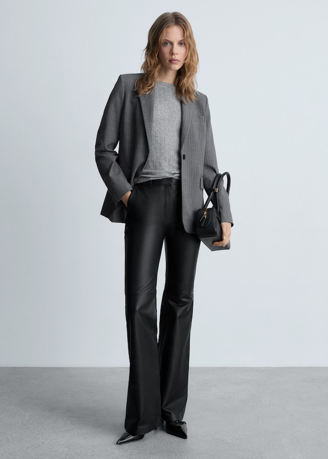 Mango Langärmliges Pointelle-T-Shirt Saisonale Angebote