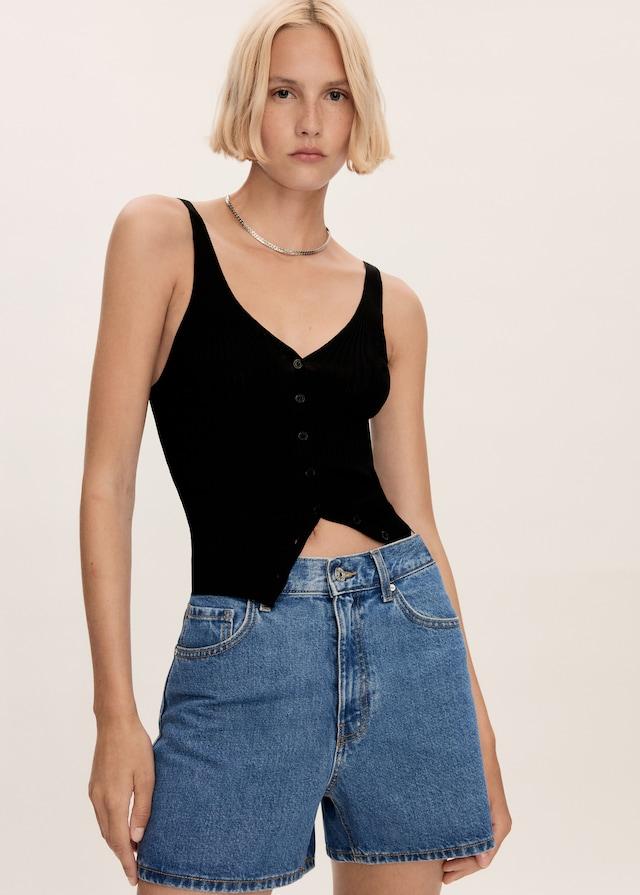 Mango Jeans-Shorts mit hoher Taille Tägliche Deals