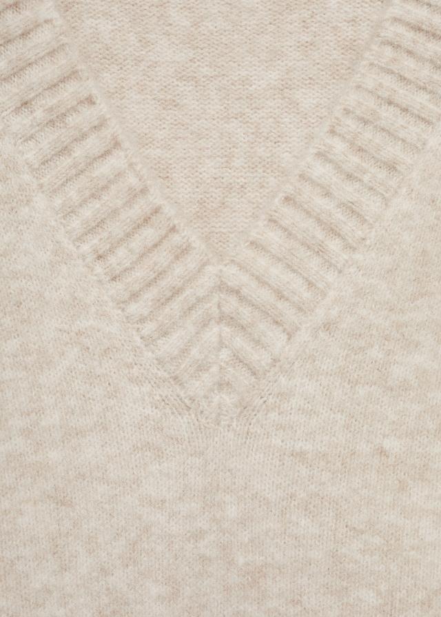 Mango V-Ausschnitt Pullover einfarbig Begrenzte Freigabe
