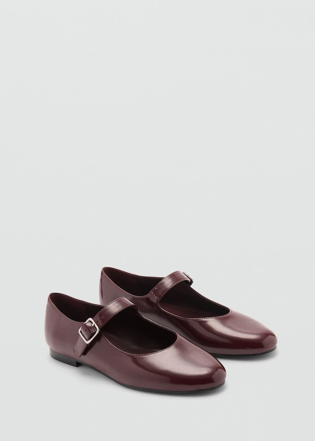 Mango Ballerinas mit Riemen in Lacklederoptik Vierteljährliche Förderung