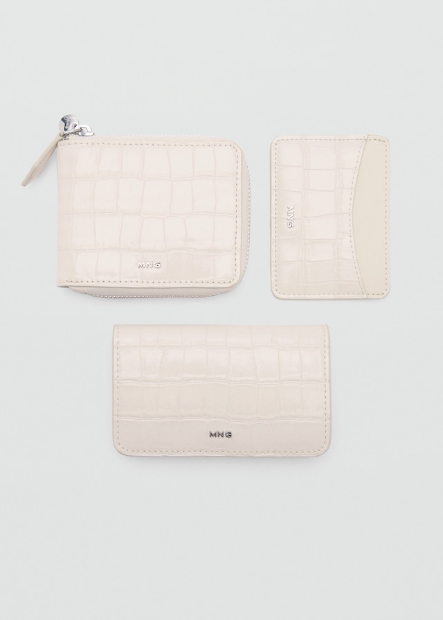 Mango Mini-Brieftasche mit Krokoleder-Effekt Kostenloser Versand international